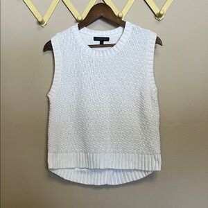 Banana Republic White Knit Sleeveless Sweater